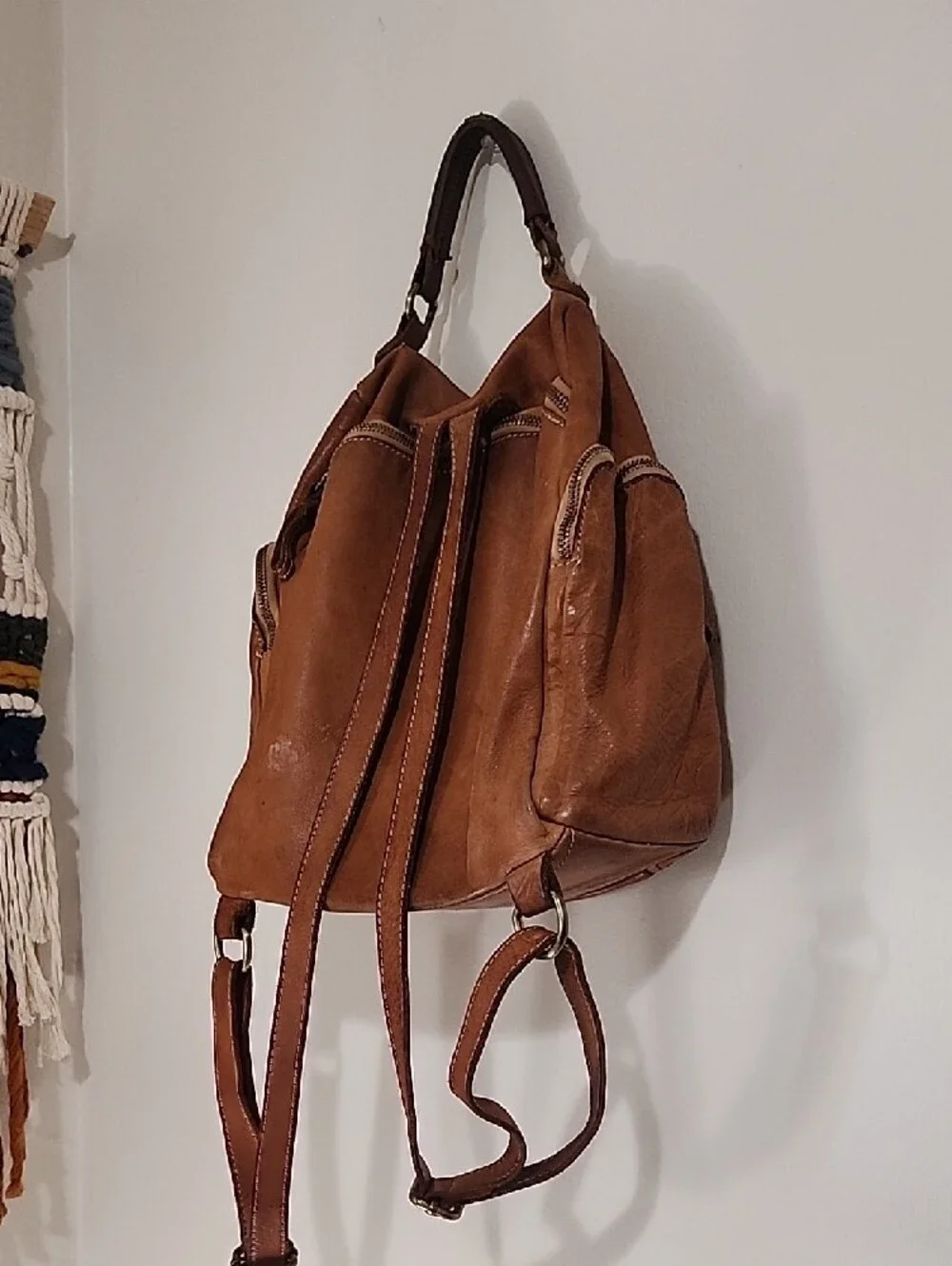 Lusher.co Quest Brown Backpack Purse